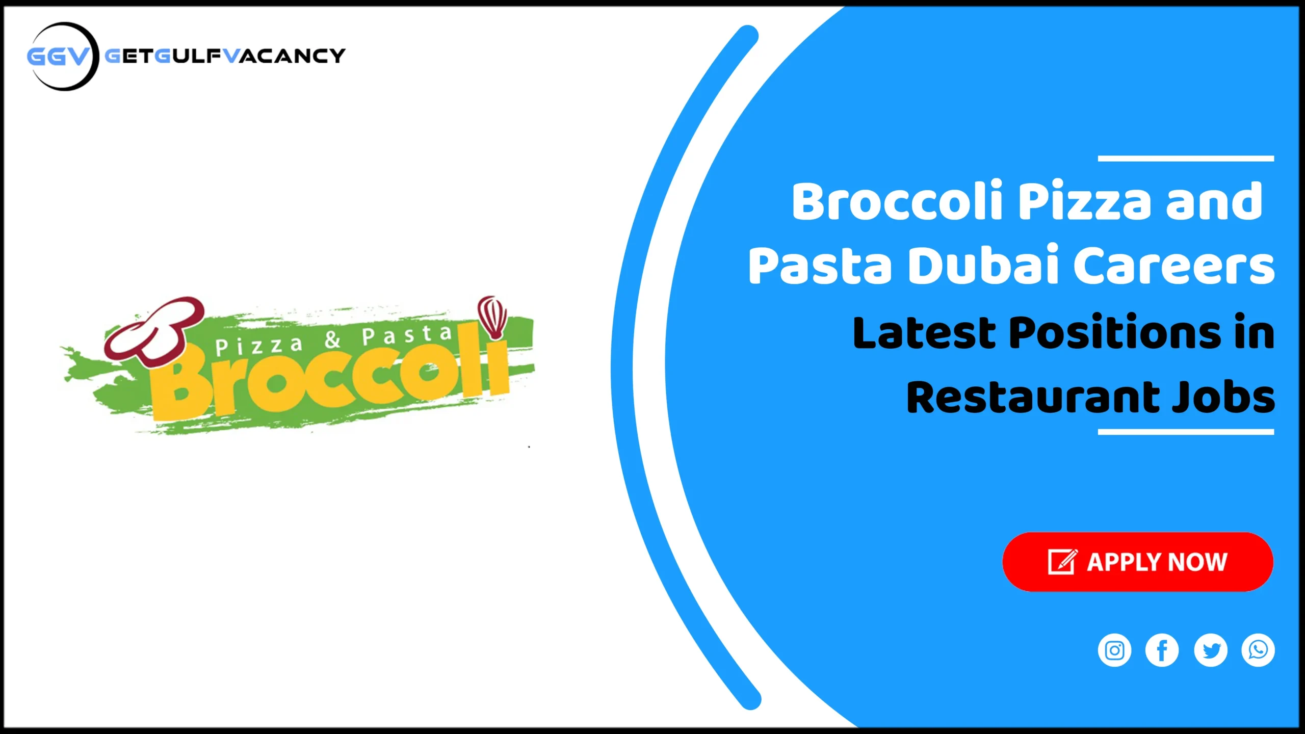 Broccoli Pizza and Pasta Dubai Careers